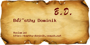 Básthy Dominik névjegykártya