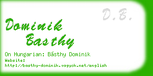 dominik basthy business card
