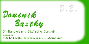 dominik basthy business card